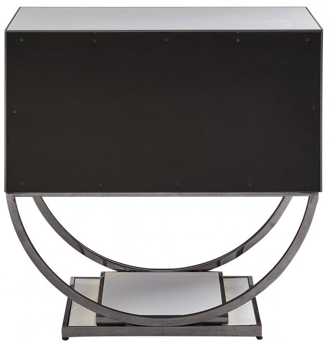Meridian Furniture Alyssa White/Chrome Side Table-1