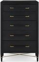 Currey & Company Verona Black Lacquered Linen Chest-1