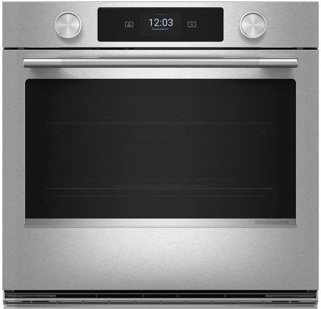 KitchenAid® 30" PrintShield™ Stainless Steel Smart Single Electric Wall Oven with Assisted Cook Modes-0