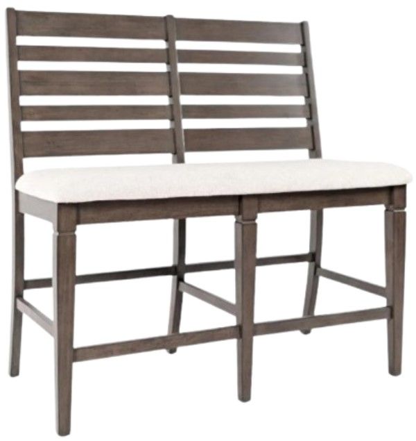 Jofran Inc. Lincoln Square 6-Piece Dark Espresso/Light Cream Counter Dining Set-3