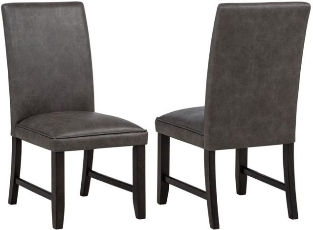 Coaster® Averill 2-Piece Dark Gray Upholstered Dining Side Chair Set-0