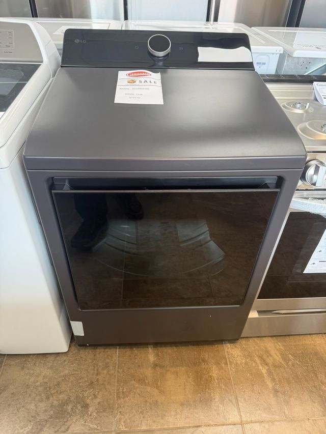 LG 7.3 Cu. Ft. Matte Black Gas Dryer with with LG EasyLoad™ Door, AI Sensing and TurboSteam™-0