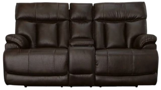 Flexsteel® Clive Brown Power Reclining Loveseat with Console and Power Headrests and Lumbar-3