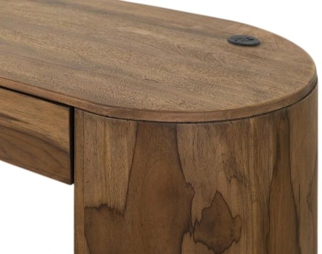 International Furniture Direct Balam Stained Brown Desk-3