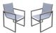 Armen Living Bistro 2-Piece Grey Outdoor Patio Dining Chairs-0