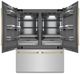 ZLINE Autograph Edition 60"  32.2 Cu. Ft. Stainless Steel Built In French Door Refrigerator with Graphite Gray Interior and Polished Gold Accents-1
