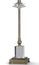 Stylecraft Matlock Bronze/Clear/White Table Lamp-1