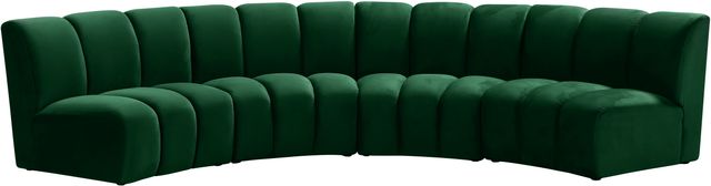 Meridian Furniture Infinity 4-Piece Green Velvet Modular Sectional-0