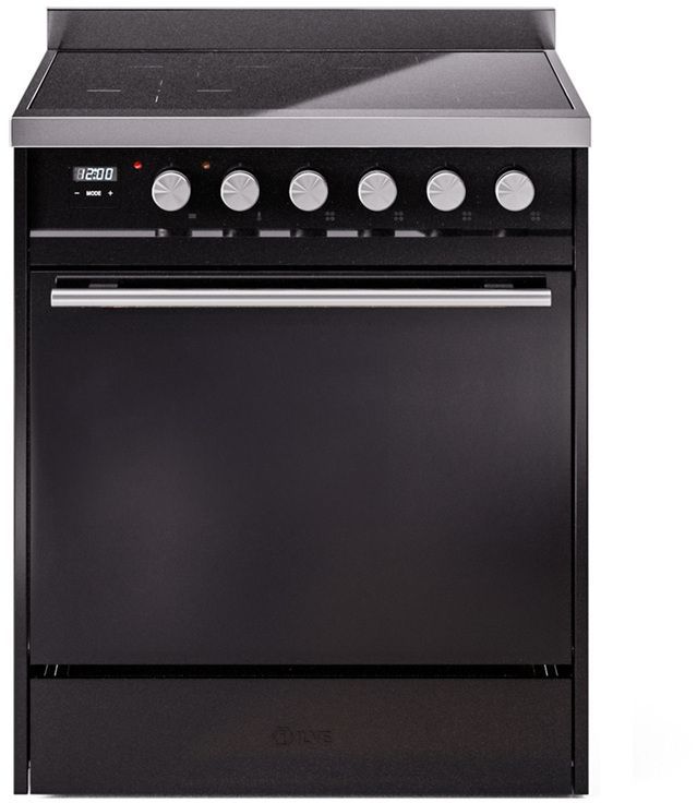 Ilve® Professional Plus II 30" Glossy Black Pro Style Induction Range-0