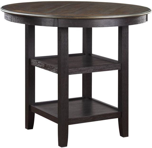 Mazin Furniture Asher 5-Piece Black/Brown Counter Height Dining Set-1