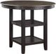 Mazin Furniture Asher 5-Piece Black/Brown Counter Height Dining Set-1