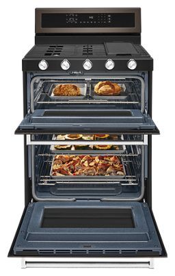 KitchenAid® 30" Black Stainless Steel Pro Style Gas Range-3