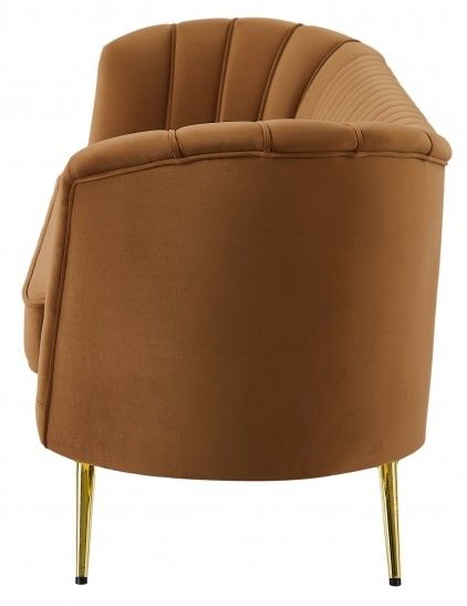 Meridian Furniture Margo Saddle Velvet Sofa-2