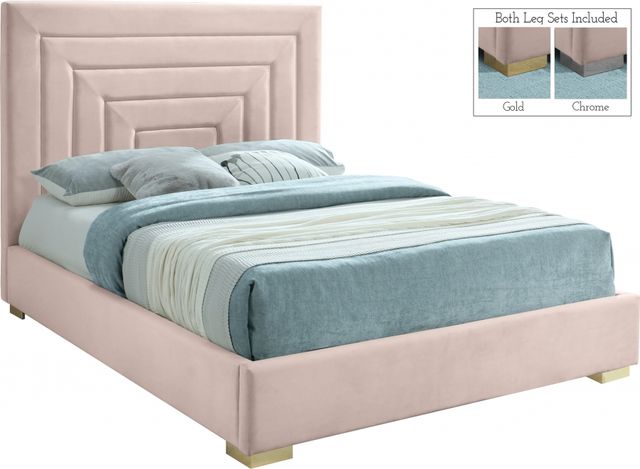 Meridian Furniture Nora Pink Queen Bed-0