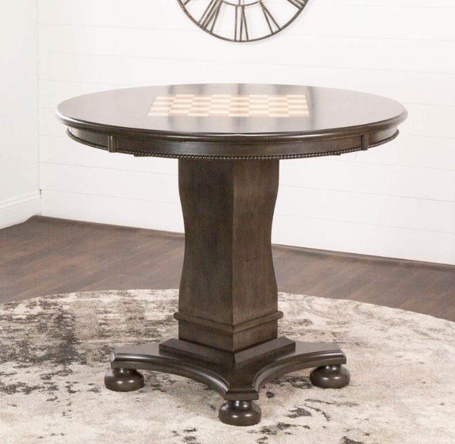 Cramco Vegas Distressed Gray Game Counter Height Dining Table-2