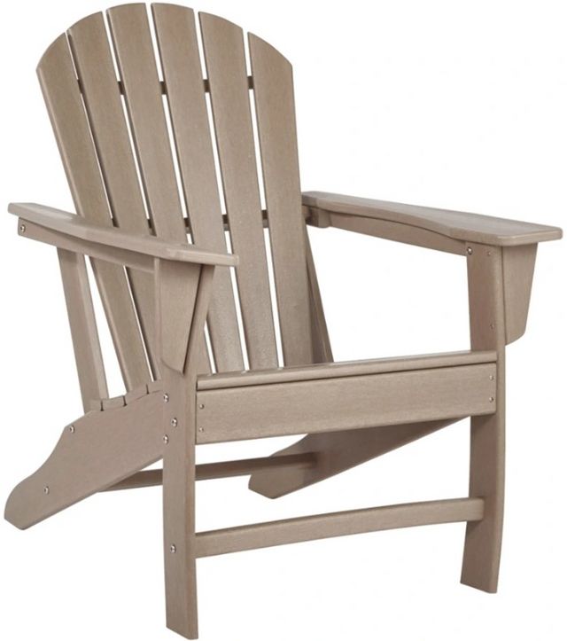Signature Design by Ashley® Sundown Treasure Driftwood Plastic Outdoor Adirondack Chair