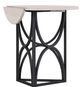A.R.T. Furniture® Alcove Belgian Ivory Top Chairside Table with Burnished Brass Base-2