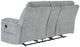 Benchcraft® Buntington Pewter Double Manual Reclining Loveseat with Console-2