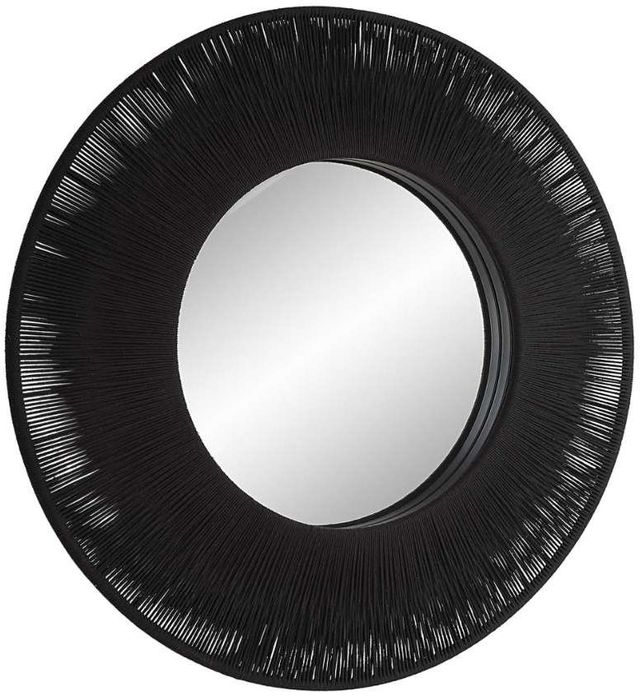 Uttermost® Sailor's Knot Black Round Mirror-4