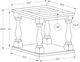 Monarch Specialties Inc. Espresso Veneer 2-Tier Square End Table-1