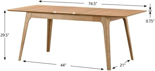 Winners Only® Uptown Natural Oak Dining Table-2