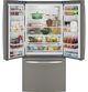 GE® 33" 18.6 Cu. Ft. Slate Counter Depth French Door Refrigerator with Internal Dispenser-3