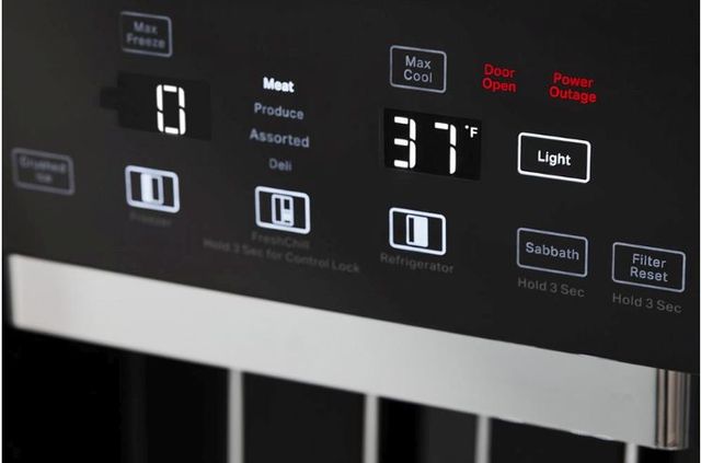KitchenAid® 48 in. 29.4 Cu. Ft. PrintShield™ Black Stainless Steel Built In Counter Depth Side-by-Side Refrigerator-5