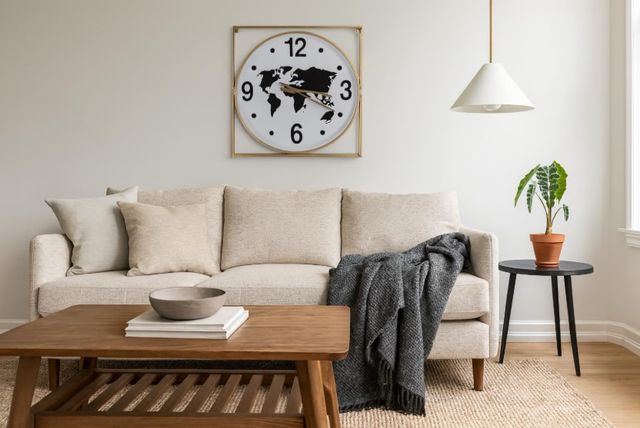 Classy Living World Map Wall Clock-1