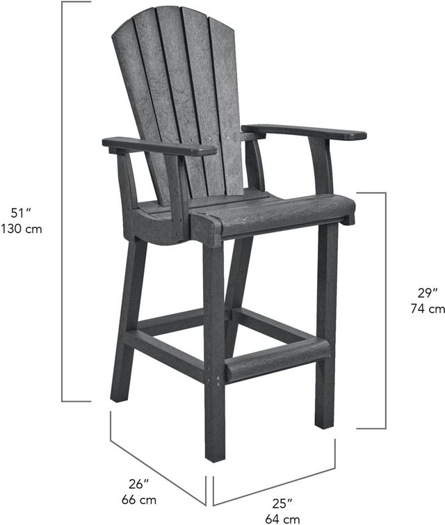 C R Plastics Generation Line Kiwi Classic Pub Arm Chair-2