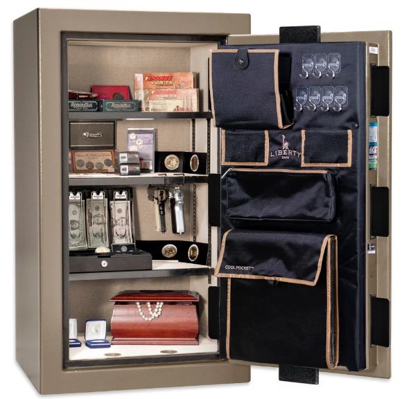 Liberty Safe Premium Home Champagne Marble 12 Gun Safe-1