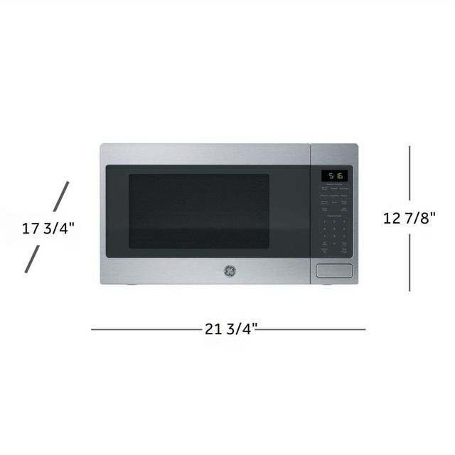 GE® 1.6 Cu. Ft. Stainless Steel Countertop Microwave-3