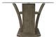 Elements International Dapper Glass Top Rectangle Counter Table with Gray Base-2