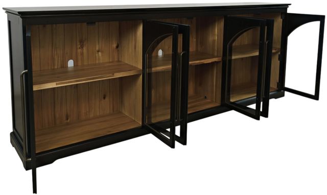 Jofran Inc. Archdale Black 6-Door Gothic Arch Accent Cabinet-3