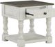 Signature Design by Ashley® Havalance Gray End Table with White Base-2