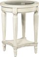 aspenhome® Radius Alabaster Round Chairside Table with Glass Insert -0
