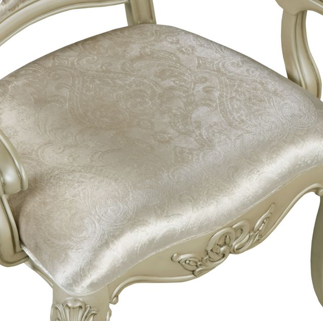 New Classic® Home Furnishings Monique Champagne/Silver Dining Arm Chair-4