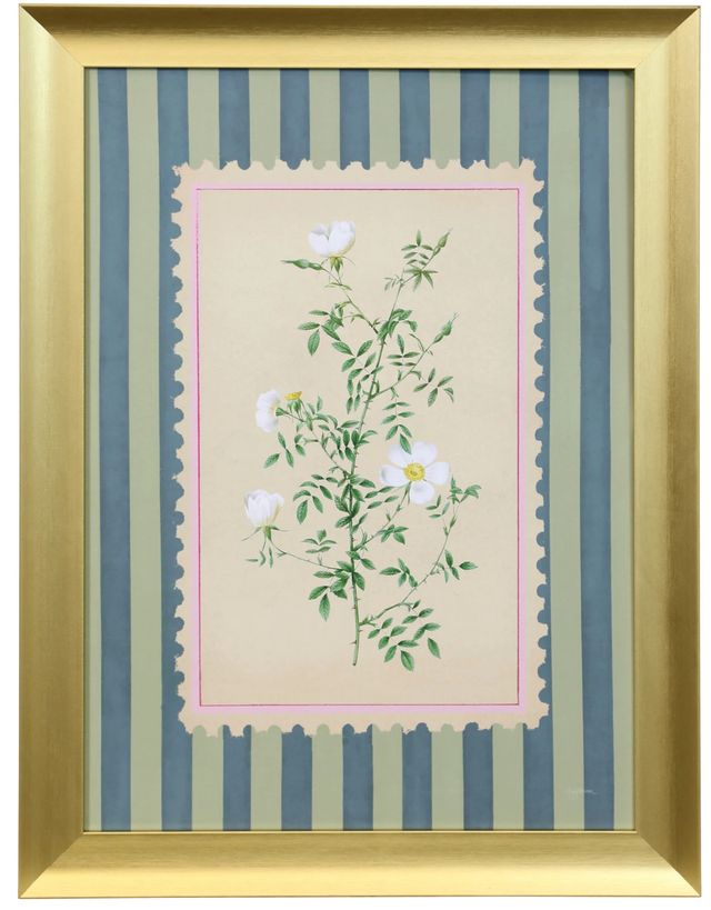 Stylecraft Tamara Day Vintage Striped Flowers III Wall Art-0