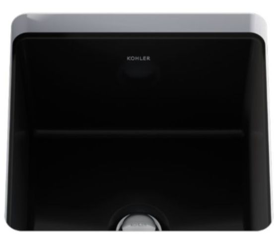 Kohler Verticyl® Black 13" Square Undermount Bathroom Sink-4