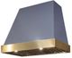 AGA Euclid 36" Salcombe Blue Wall Mounted Range Hood  with Antique Brass Trim-0
