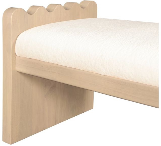 Meridian Furniture Sonia Cream/Natural Bench-2