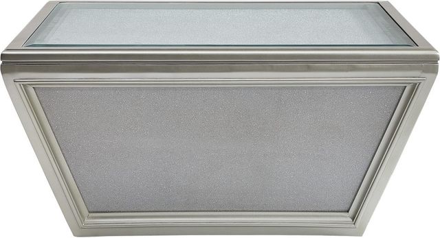 Signature Design by Ashley® Traleena Mirrored Top Coffee Table with Metallic Silver Base-1
