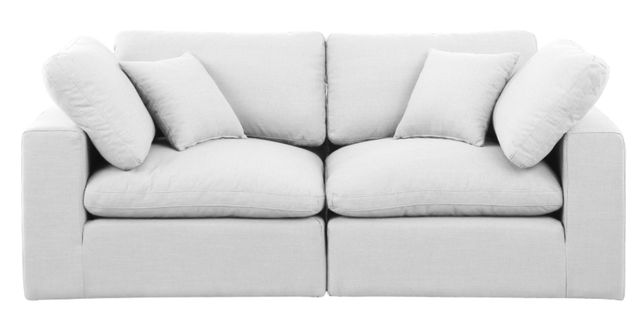 Meridian Furniture Comfy 2-Piece White Modular Sofa-1