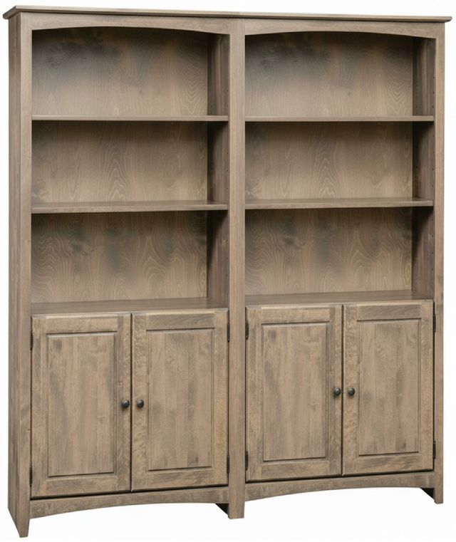 Archbold Furniture Customizable Alder 48" x 84" Bookcase with Doors-0