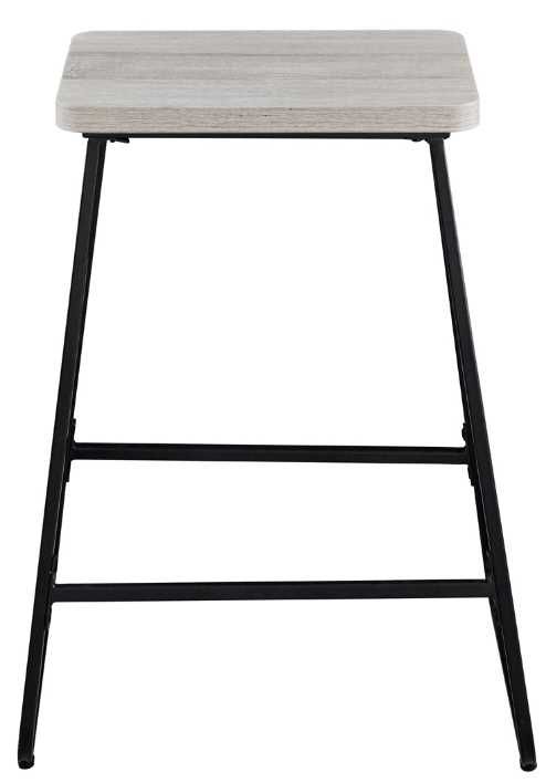 Steve Silver Co. Carson 2-Piece Black/Weathered Driftwood Counter Stool Set-1