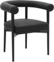 TOV Furniture Spara Black Vegan Leather Dining Arm Chair-0
