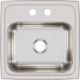 Elkay Lustertone® Lustrous Satin 15" x 15" 2-Hole Single Bowl Drop-in Bar Sink-0