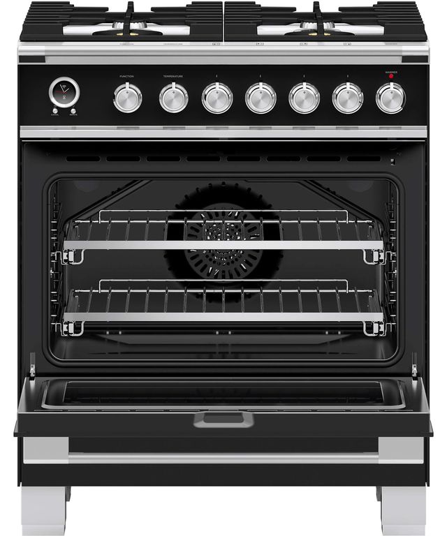 Fisher & Paykel 30" Black Pro Style Dual Fuel Range-2