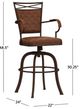 HH2 Home Bridgetown Bronze/Brown Metal Bar Stool-2