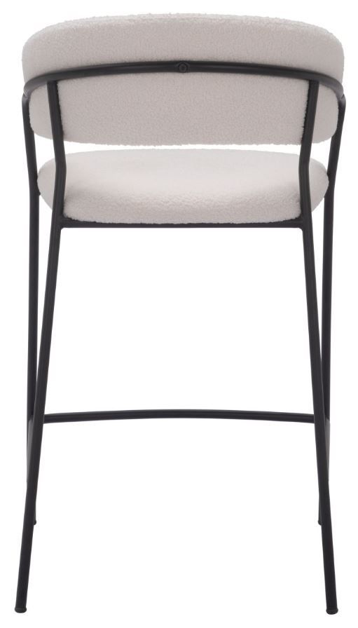 Zuo® Modern Josephine 2-Piece Black/Cream Counter Stool Set-3