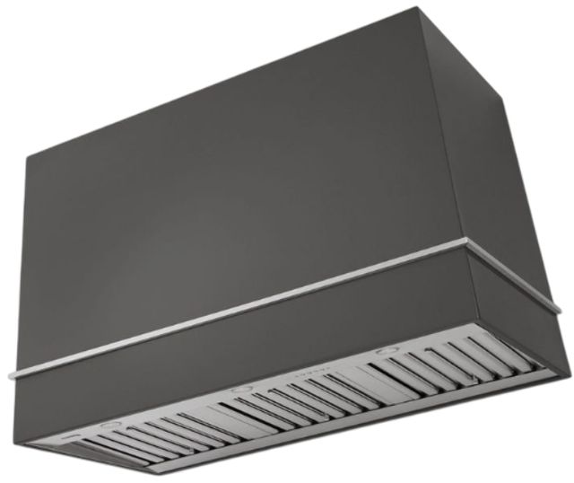 AGA Loge 48" Slate Wall Mounted Range Hood with Brushed Brass Trim-0